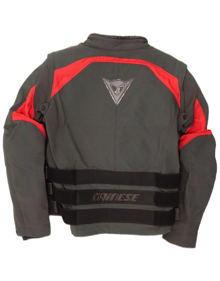 Dainese Herren Graphic Racer Jacke IT 52 Großes graues Colourblock-Nylon