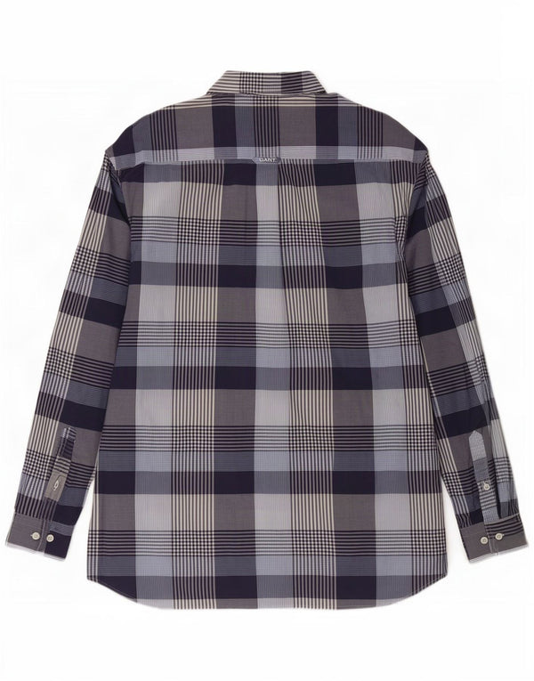 Gant Herren-Hemd, reguläre Passform, XL, marineblau, kariert, Baumwolle