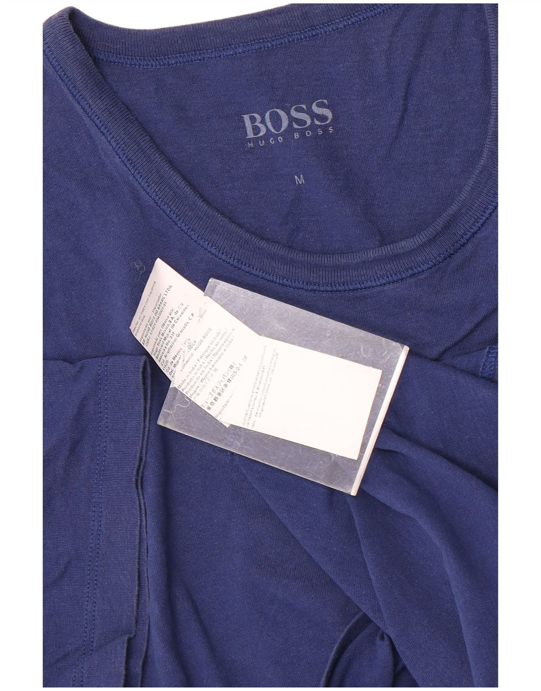 HUGO BOSS Herren T-Shirt-Oberteil aus Baumwolle in mittlerem Marineblau