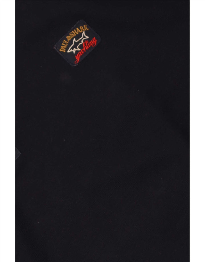 Paul & Shark Herren-Pullover mit V-Ausschnitt, Mittelblau