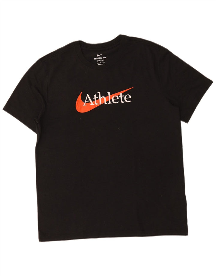 Nike Herren-T-Shirt mit Grafik, groß, aus schwarzer Baumwolle