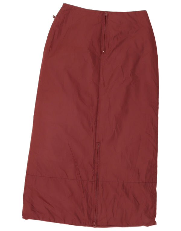 Invicta Womens Padded Maxi Skirt UK 12 Medium W30 Burgundy Polyester
