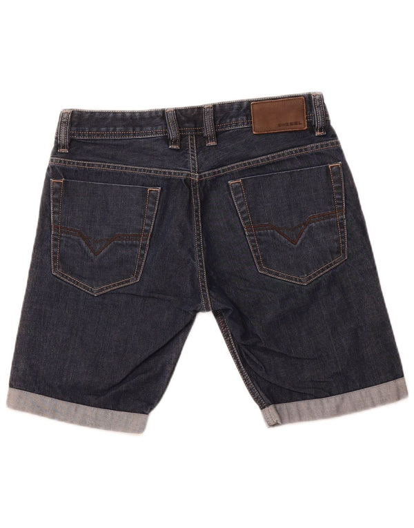 DIESEL Damen Viker-R-Box Jeansshorts W28 Mittelmarineblaue Baumwolle