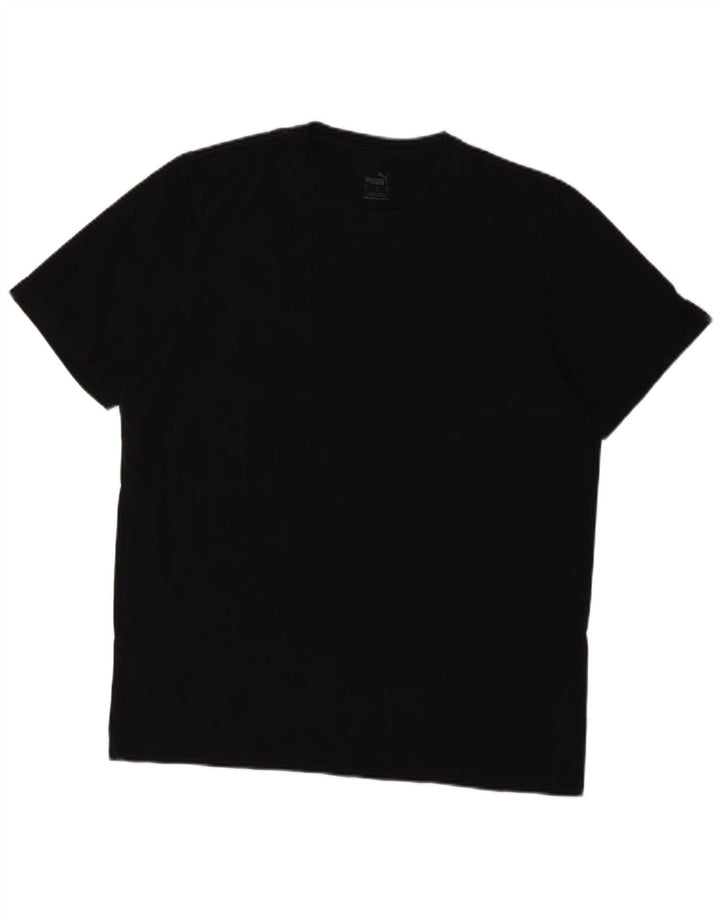 Puma Herren T-Shirt Top Large Schwarz Baumwolle