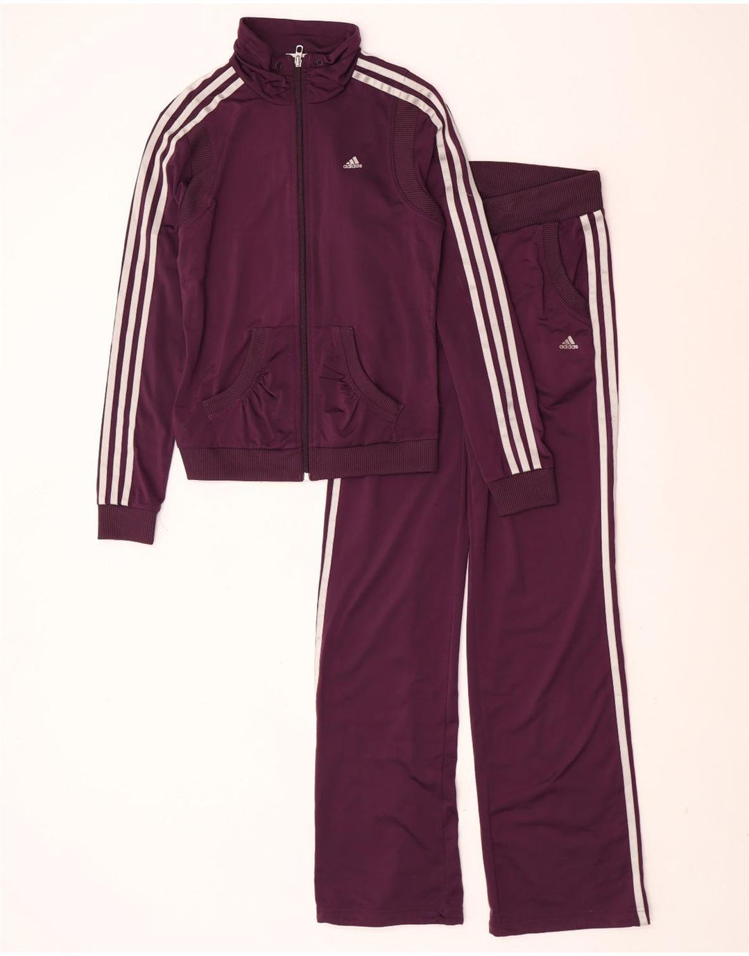 Adidas Damen-Trainingsanzug, UK 12, Mittelviolett, Polyester