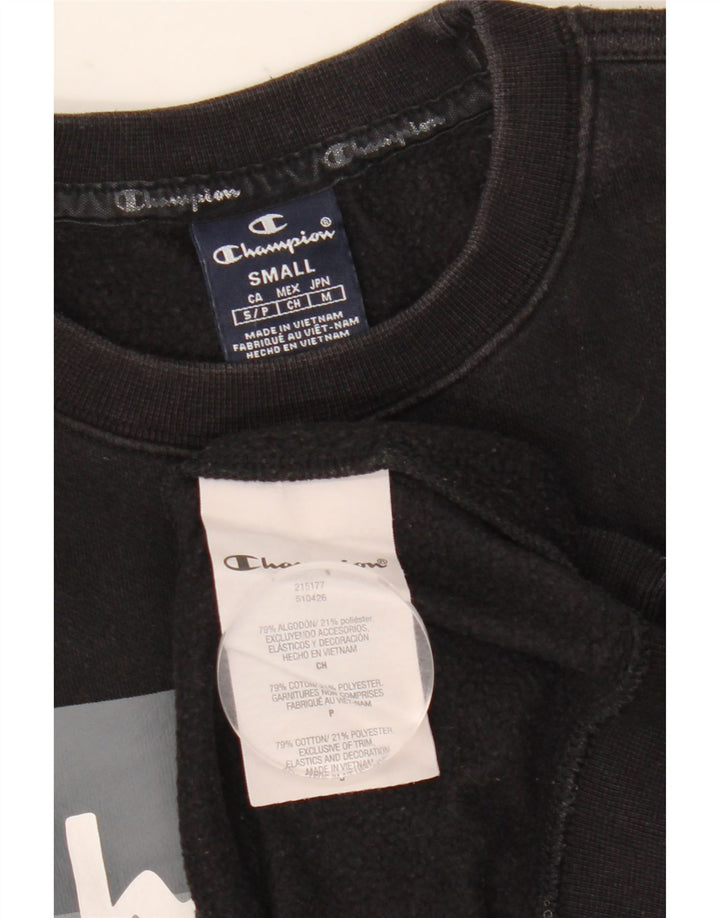 Champion Herren-Sweatshirt mit Grafik, Größe S, Schwarz, Colourblock-Baumwolle
