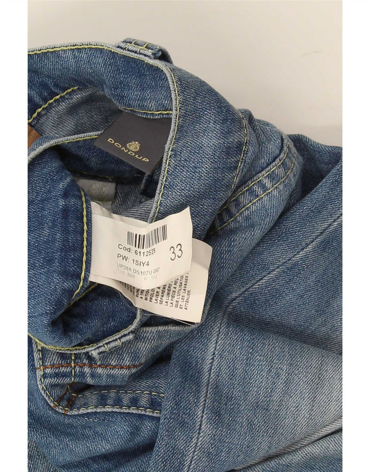 Dondup Herren Distressed Slim Jeans W33 L32 Blaue Baumwolle