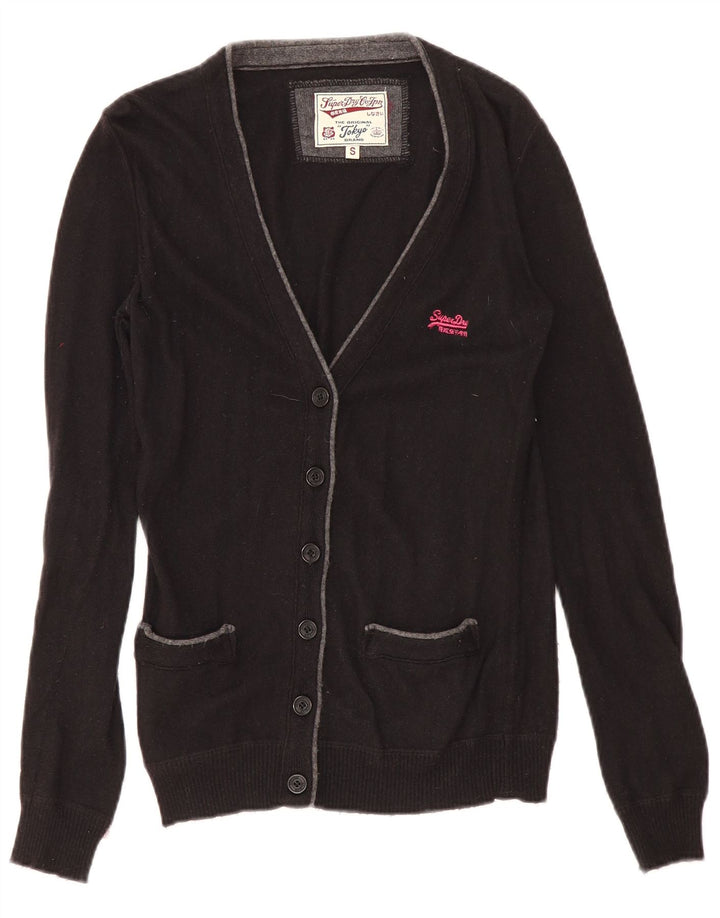 Superdry Damen-Cardigan-Pullover UK 10 Small Schwarz