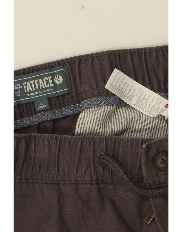 Fat Face Herren-Jogger-Cargohose W34 L29 Graue Baumwolle