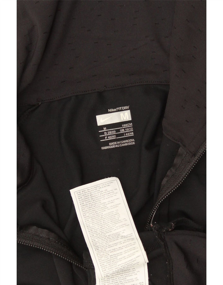 Nike Damen-Trainingsanzug-Top-Jacke UK 10/12 Medium Schwarz Polyester Sport