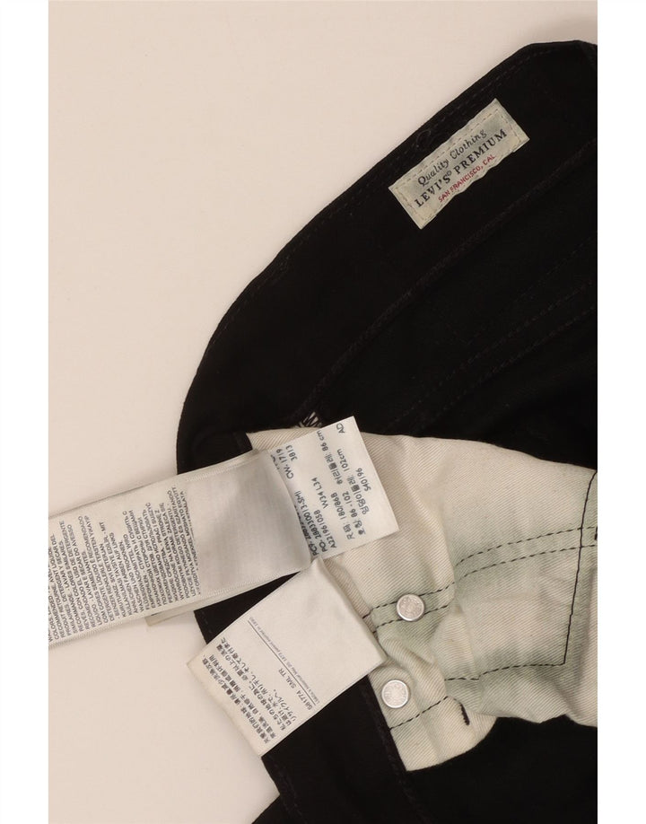 LEVI'S Herren 512 Slim Tapered Jeans W34 L34 Schwarze Baumwolle