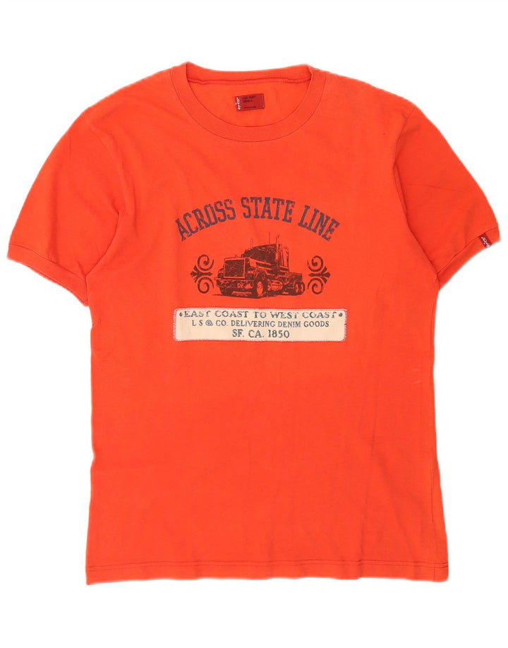 Levi's Herren-T-Shirt mit Grafik, Größe S, Orange