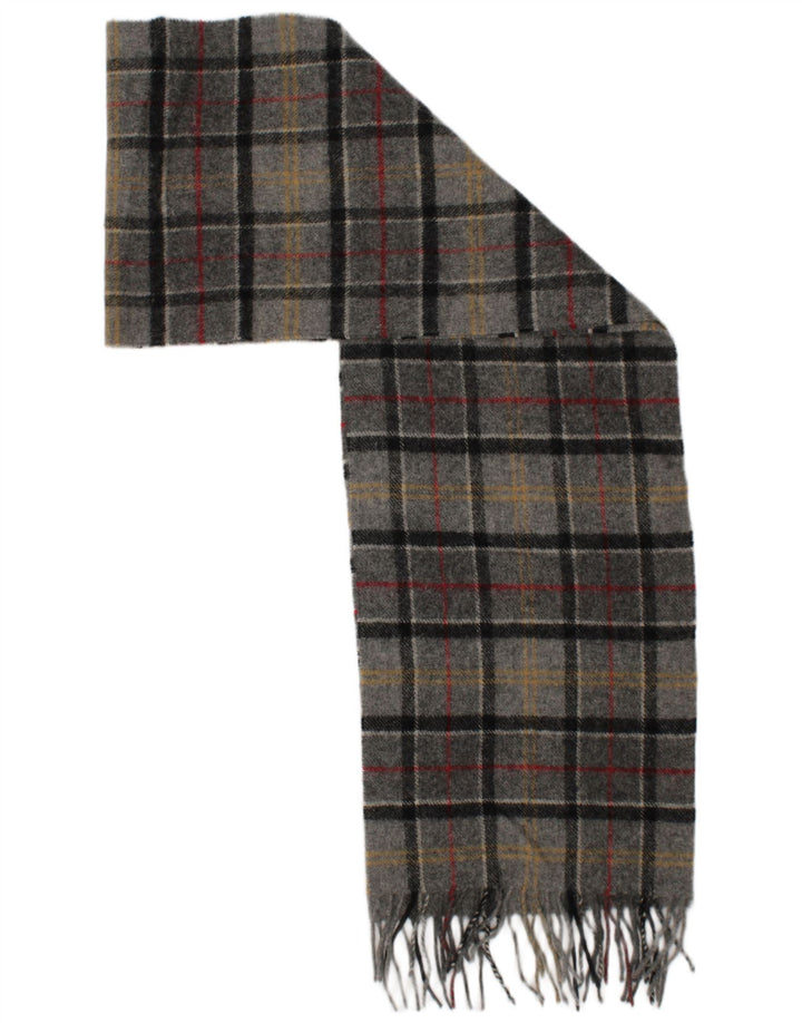 Barbour Herren-Rechteckschal, Einheitsgröße, grau kariertes Lammwoll-Klassiker