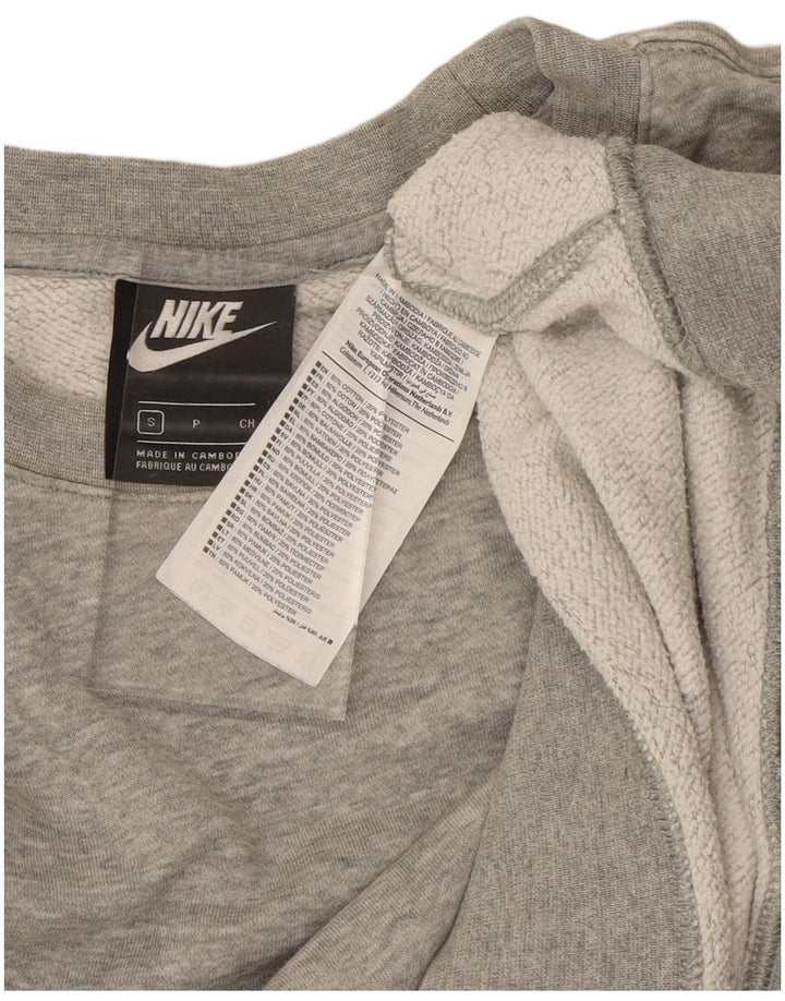 NIKE Herren Sweatshirt Pullover Small Grau Baumwolle