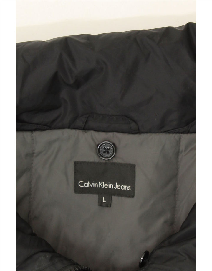 CALVIN KLEIN JEANS Womens Padded Jacket UK 16 Large Black Polyamide Vintage Calvin Klein Jeans and Second-Hand Calvin Klein Jeans from Messina Hembry 