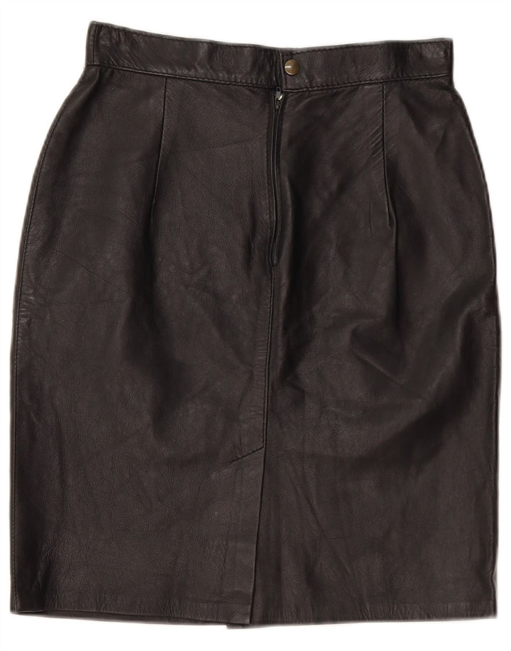 Caracciolo Damen Bleistiftrock W26 Small aus schwarzem Leder