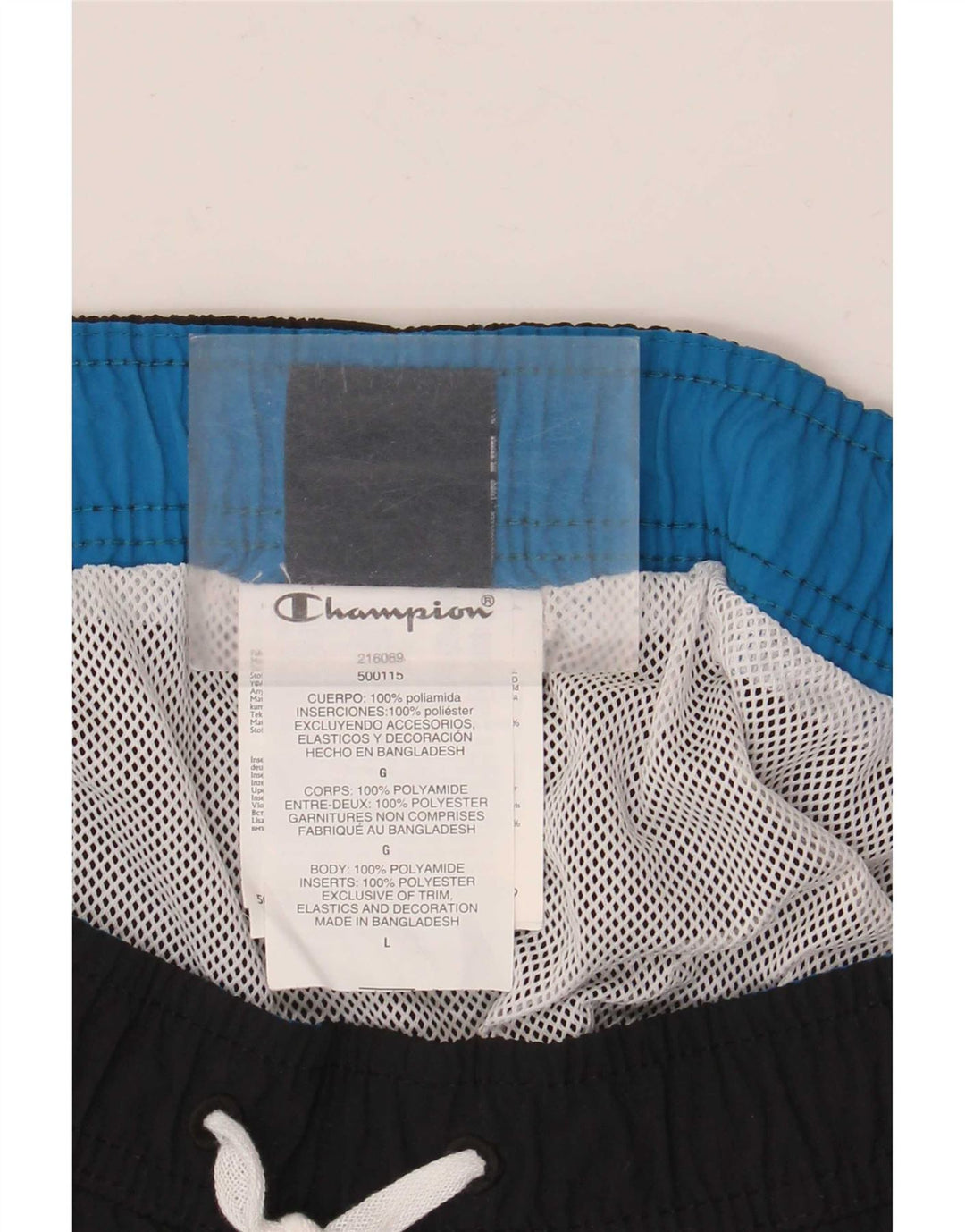 Champion Herren-Badeshorts, groß, schwarzes Polyamid