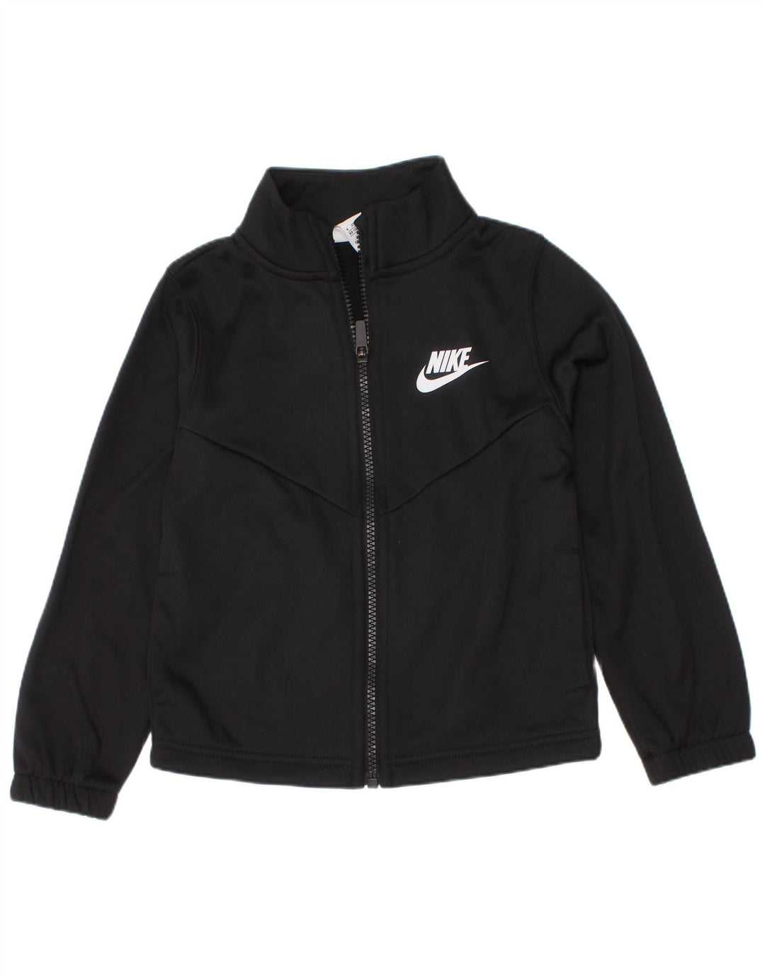 Nike Jungen-Trainingsanzugoberteil mit Grafik, 3–4 Jahre, XS, schwarzes Polyester