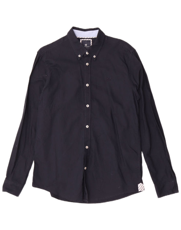 Crew Clothing Mens Slim Fit Shirt Medium Navy Blue Cotton