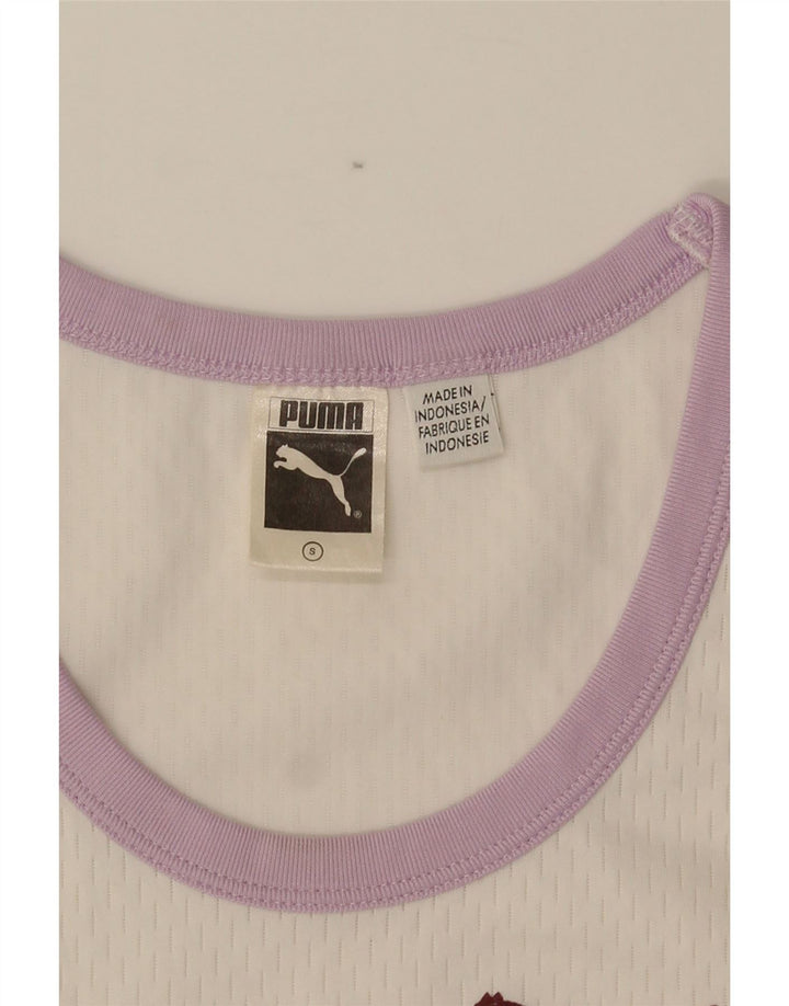 Puma Damen Crop Vest Top UK 8 Small Weiß