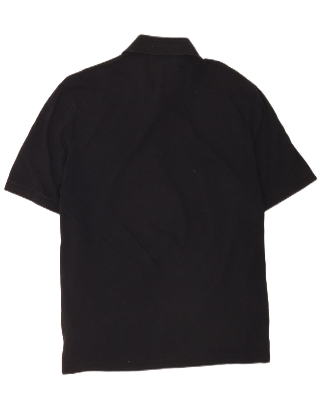 Cos Herren Kurzarm-Poloshirt mit normaler Passform, mittelschwarze Baumwolle