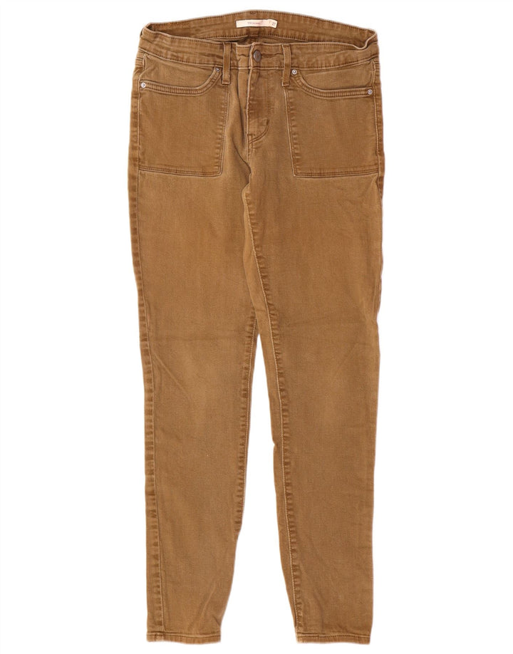 LEVI'S Damen 711 Skinny Jeans W27 L28 Beige Baumwolle