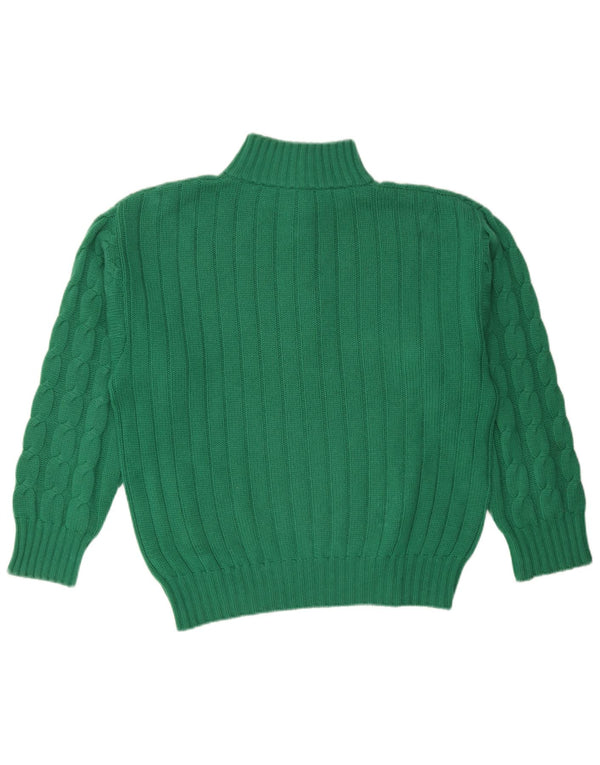 Malo Herren-Pullover mit Knopfkragen, XL, grüner Kaschmir