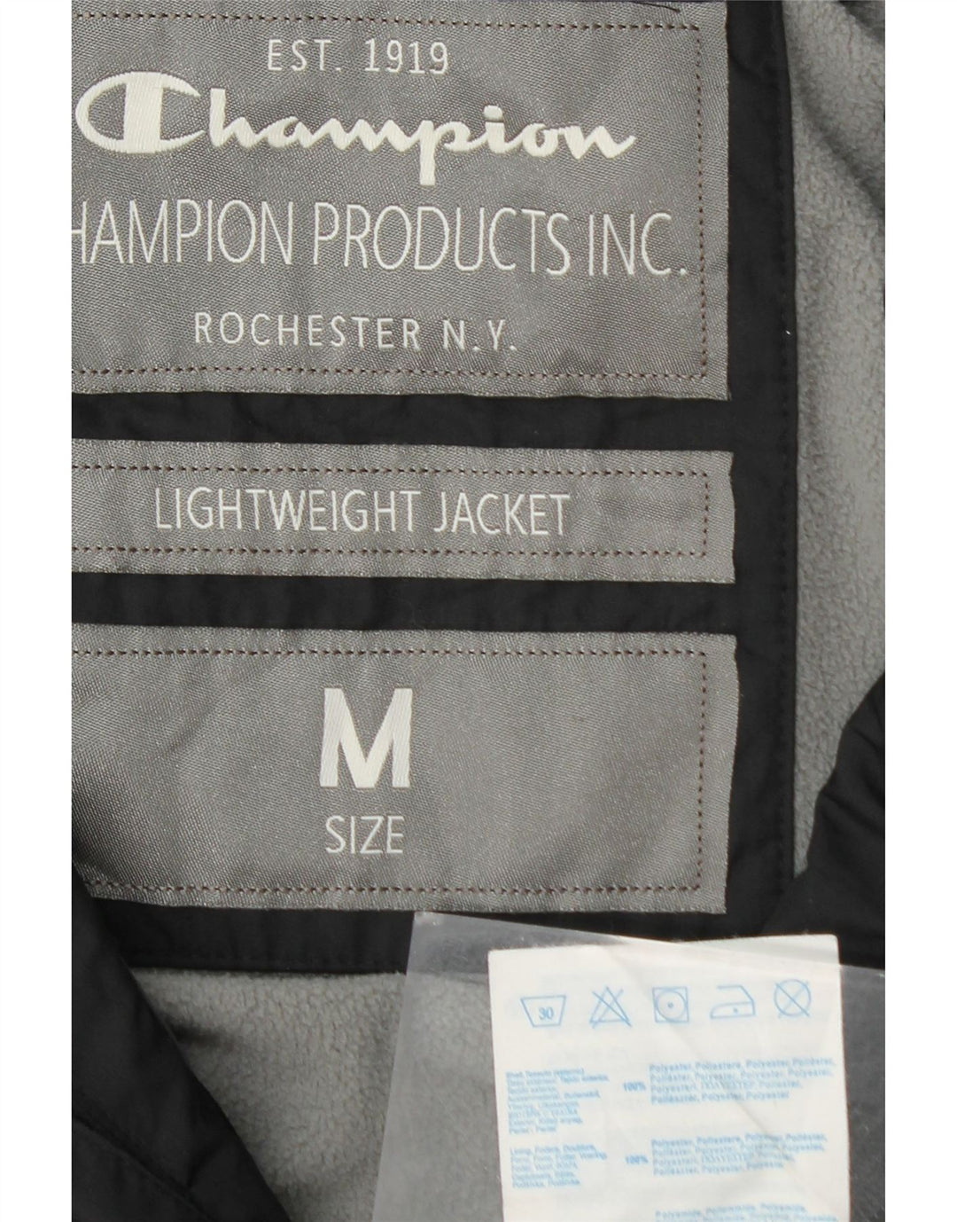 CHAMPION Herren NY Rochester Kapuzen-Bomberjacke UK 38 Medium Schwarz
