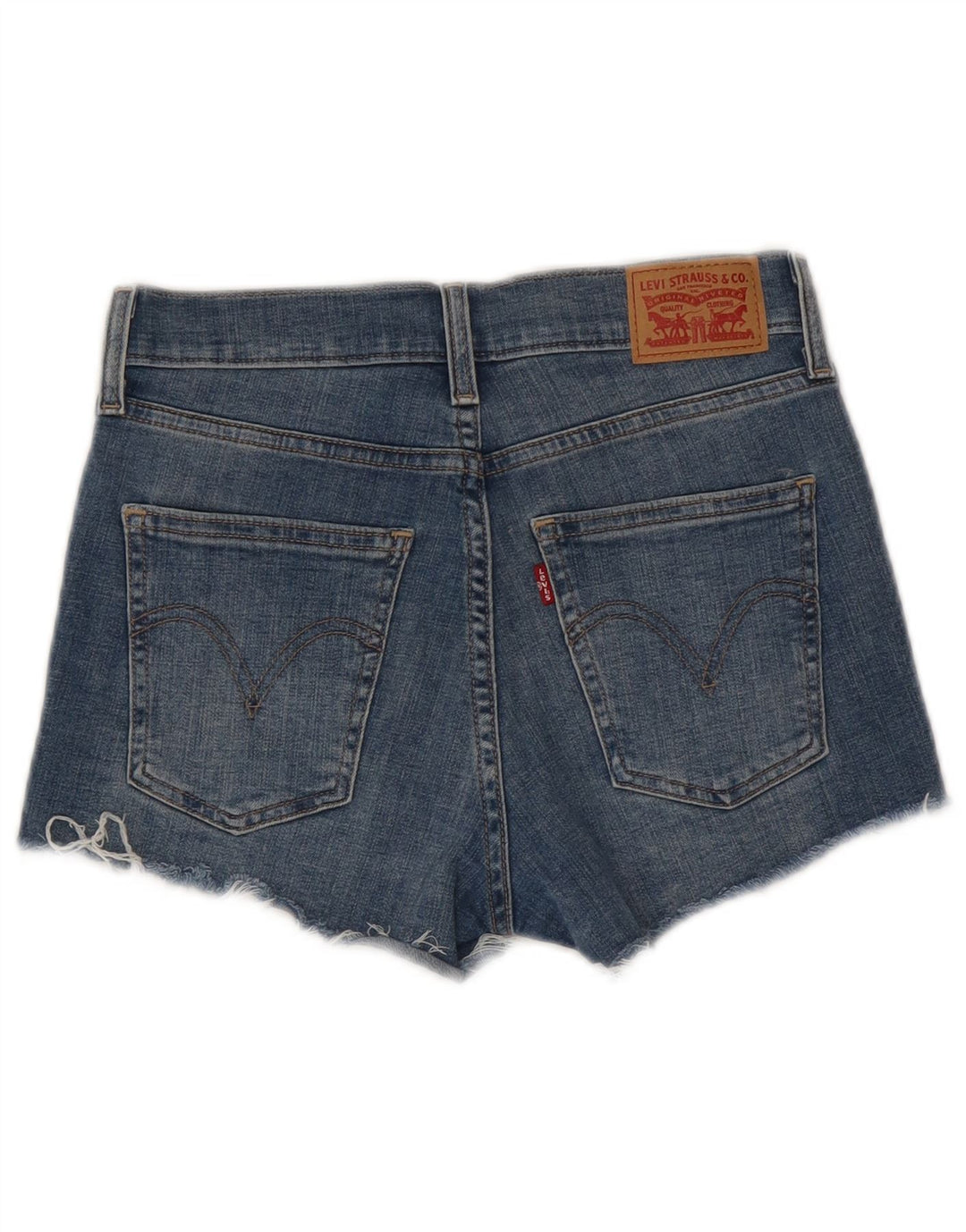 Levi's Damen Distressed Denim Shorts W25 XS Blaue Baumwolle