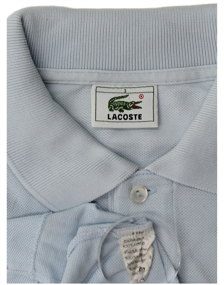 Lacoste Herren-Poloshirt, Größe 3, klein, blaue Baumwolle