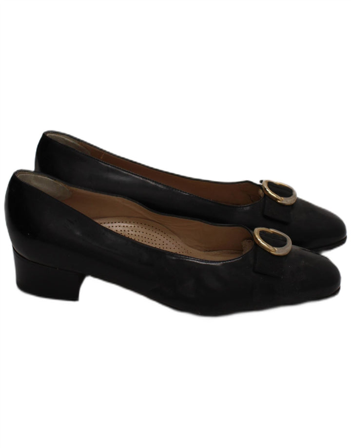 Valle Verde Damen-Ballerinas aus Leder, UK-Größe 6, schwarzes Leder