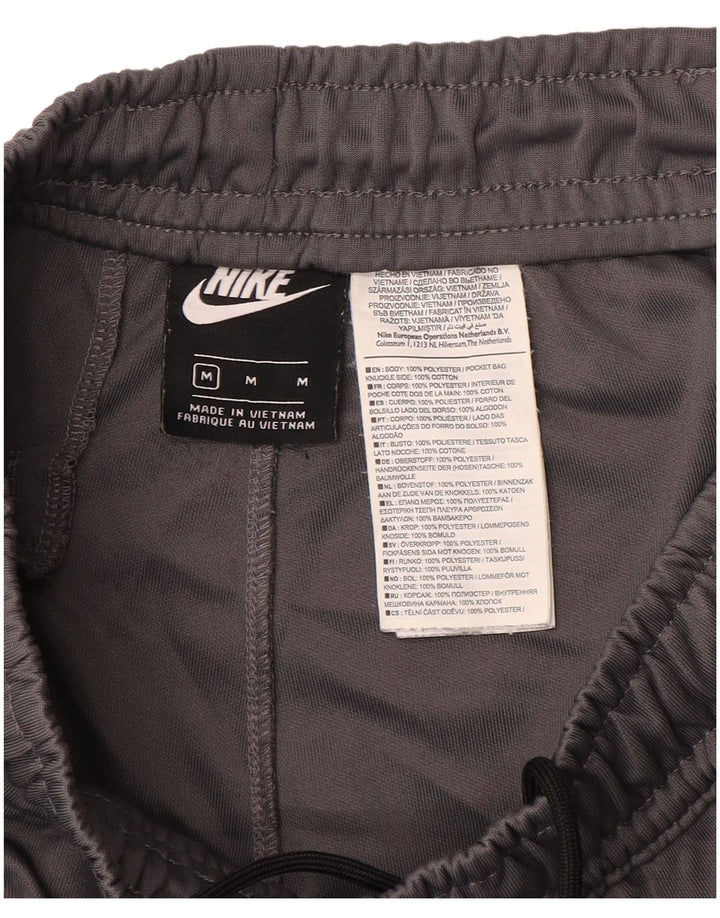NIKE Mens Graphic Tracksuit Trousers Medium Grey Colourblock Polyester