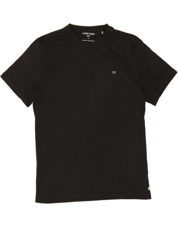 CALVIN KLEIN Mens Golf T-Shirt Top Medium Black Polyester Vintage Calvin Klein and Second-Hand Calvin Klein from Messina Hembry 