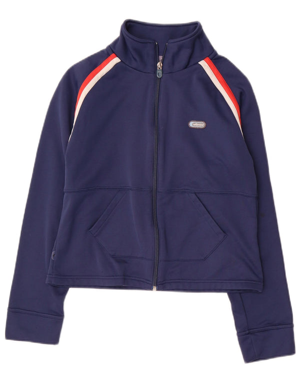 ELLESSE Mädchen-Trainingsanzug-Top-Jacke, 11–12 Jahre, marineblaues Polyester