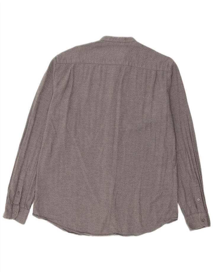 Massimo Dutti Herrenhemd, großes graues Fischgrätenmuster