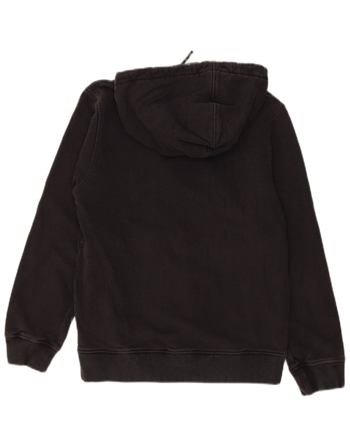 K-Way Herren-Kapuzenpullover mit Reißverschluss, mittelschwarz, Baumwolle
