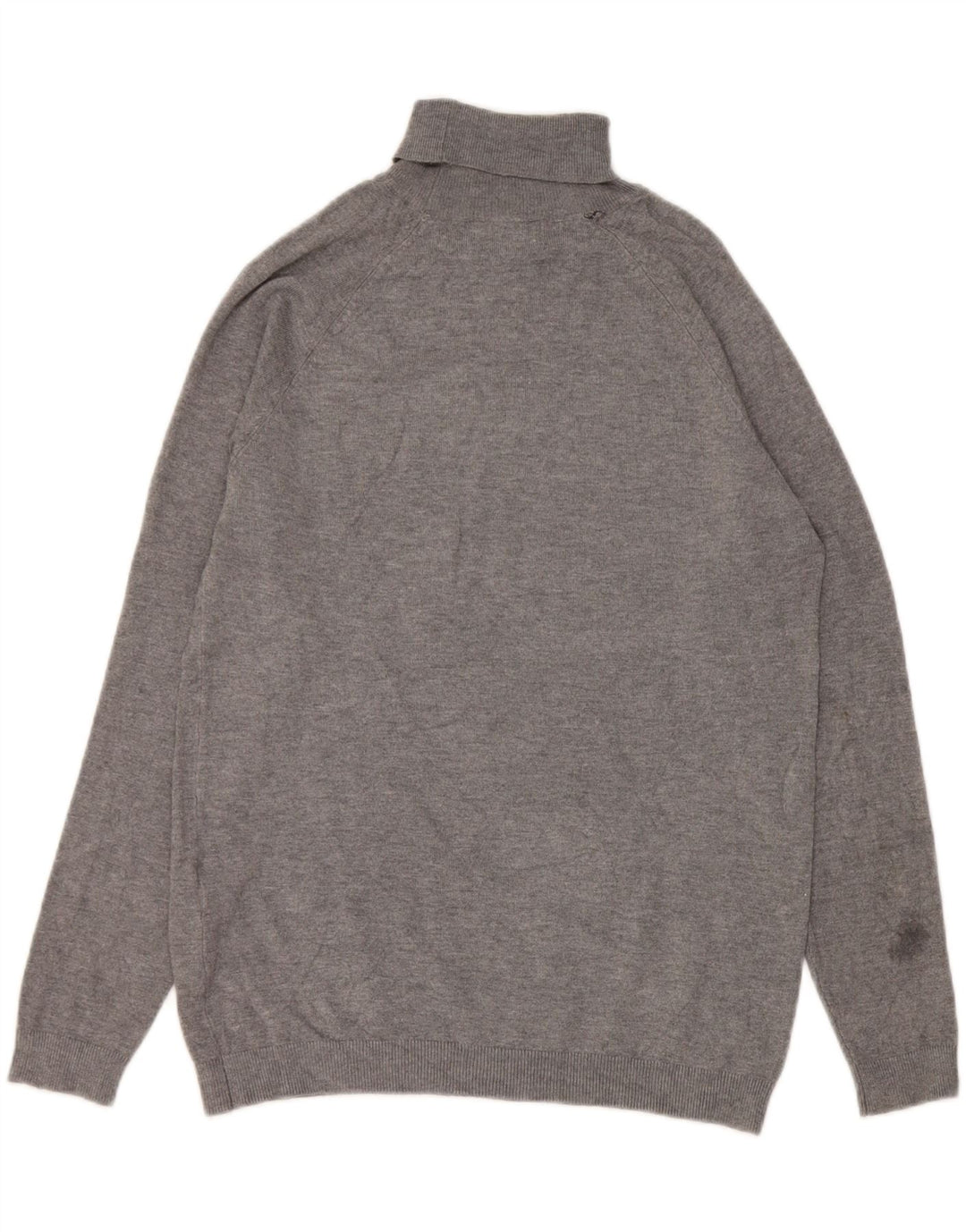 Rollkragenpullover für Herren von Zara, mittelgraue Viskose