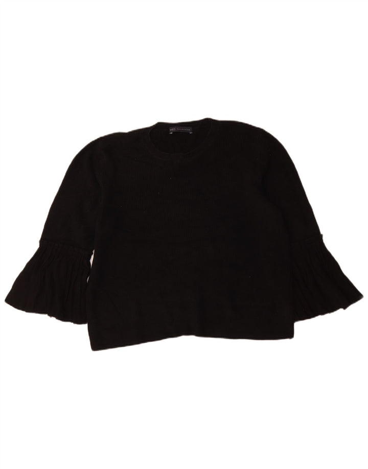 Marks & Spencer Damen-Pullover mit Rundhalsausschnitt, Größe 44, Schwarz