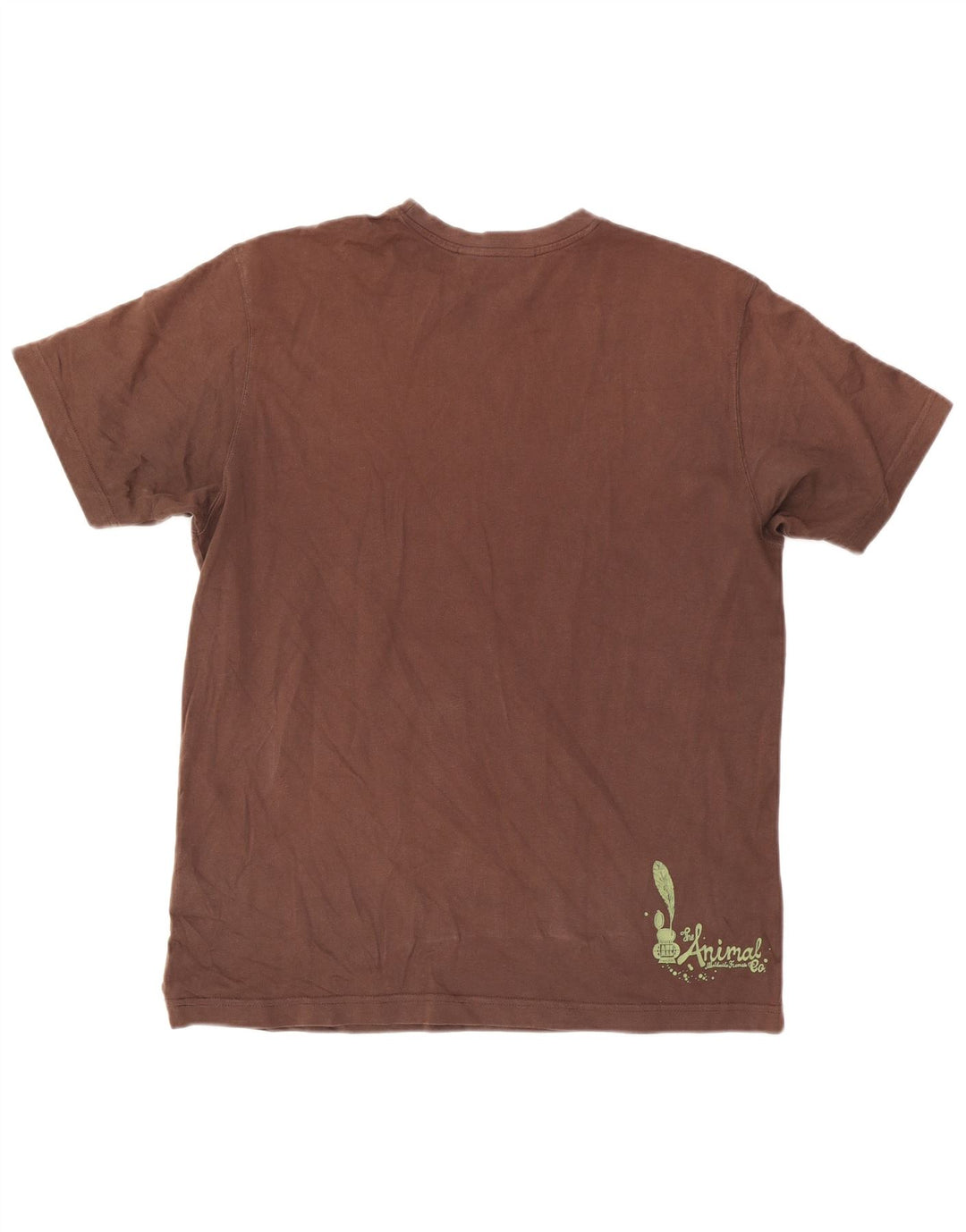 Animal Graphic T-Shirt für Herren, groß, aus brauner Baumwolle