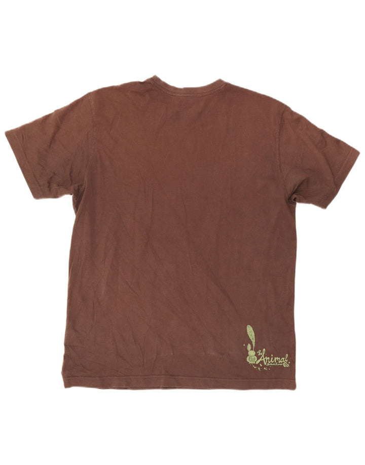 Animal Graphic T-Shirt für Herren, groß, aus brauner Baumwolle