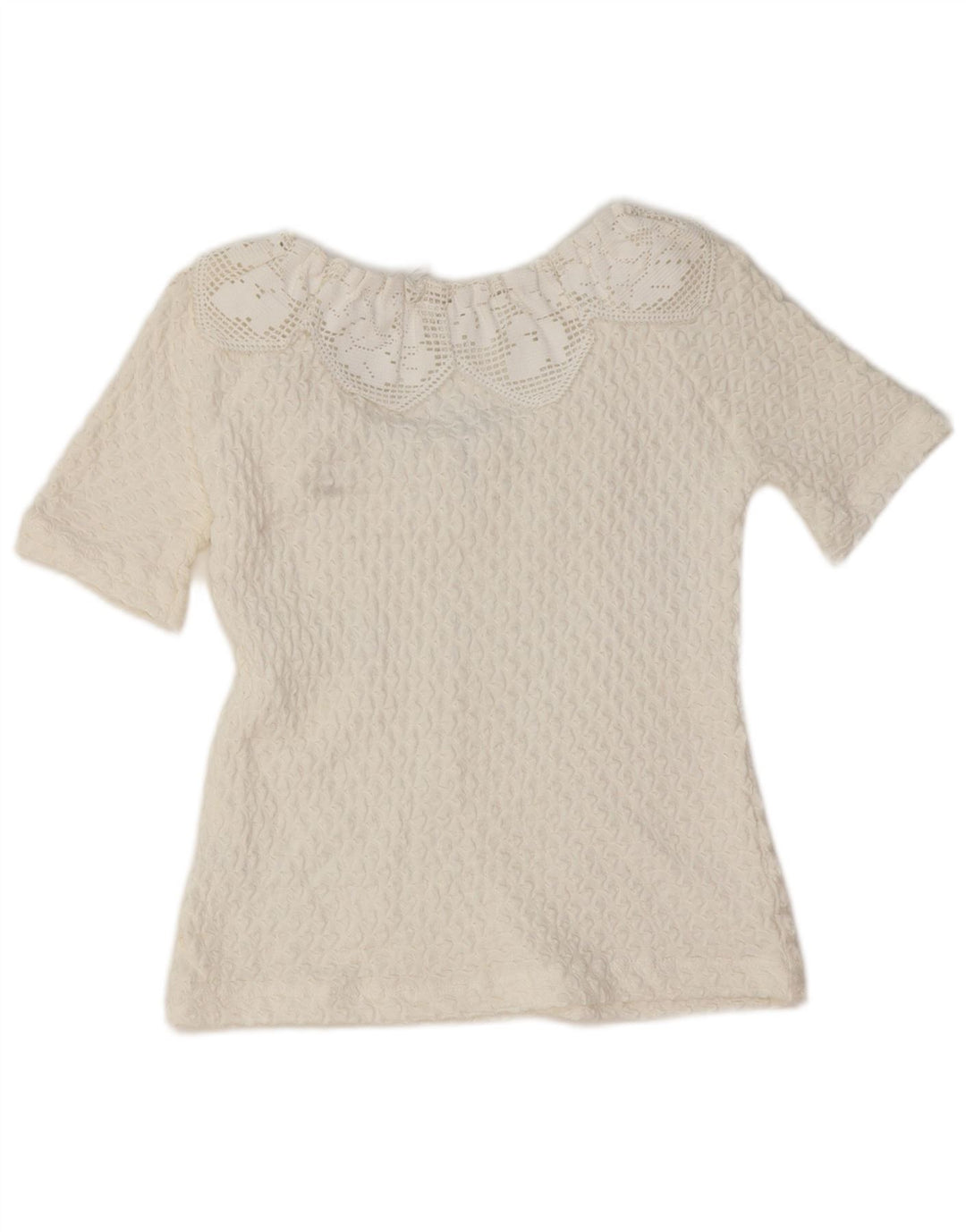 Distler Damen Bluse Top EU 36 Small Weiße Baumwolle