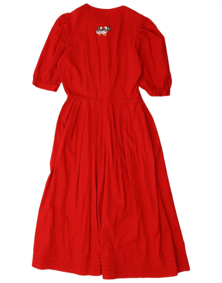 Hammerschmidt Damen Maxikleid IT 42 Mittelrote Baumwolle