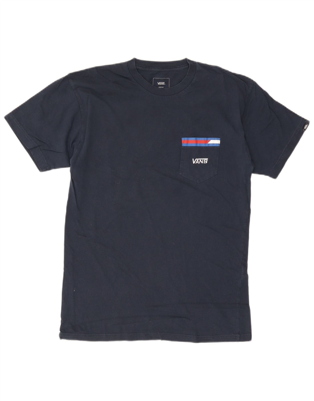 VANS Herren-T-Shirt mit klassischer Passform, mittelmarineblaue Baumwolle