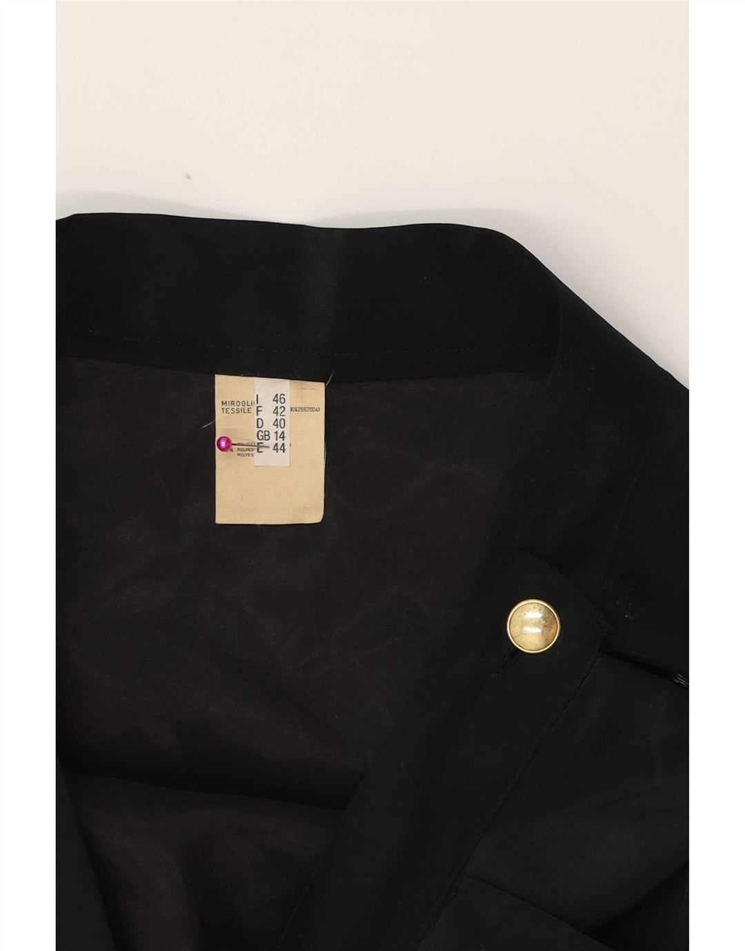 Vintage Damen Plissee Midirock UK 14 Medium W30 Schwarz Polyester
