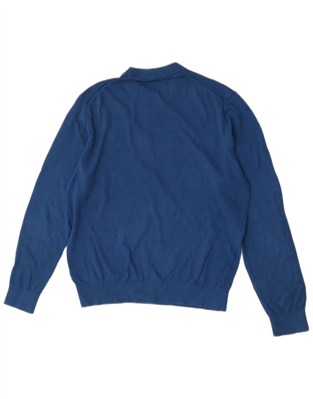 Paul Smith Herren-Pullover mit Rundhalsausschnitt, mittelblaue Baumwolle