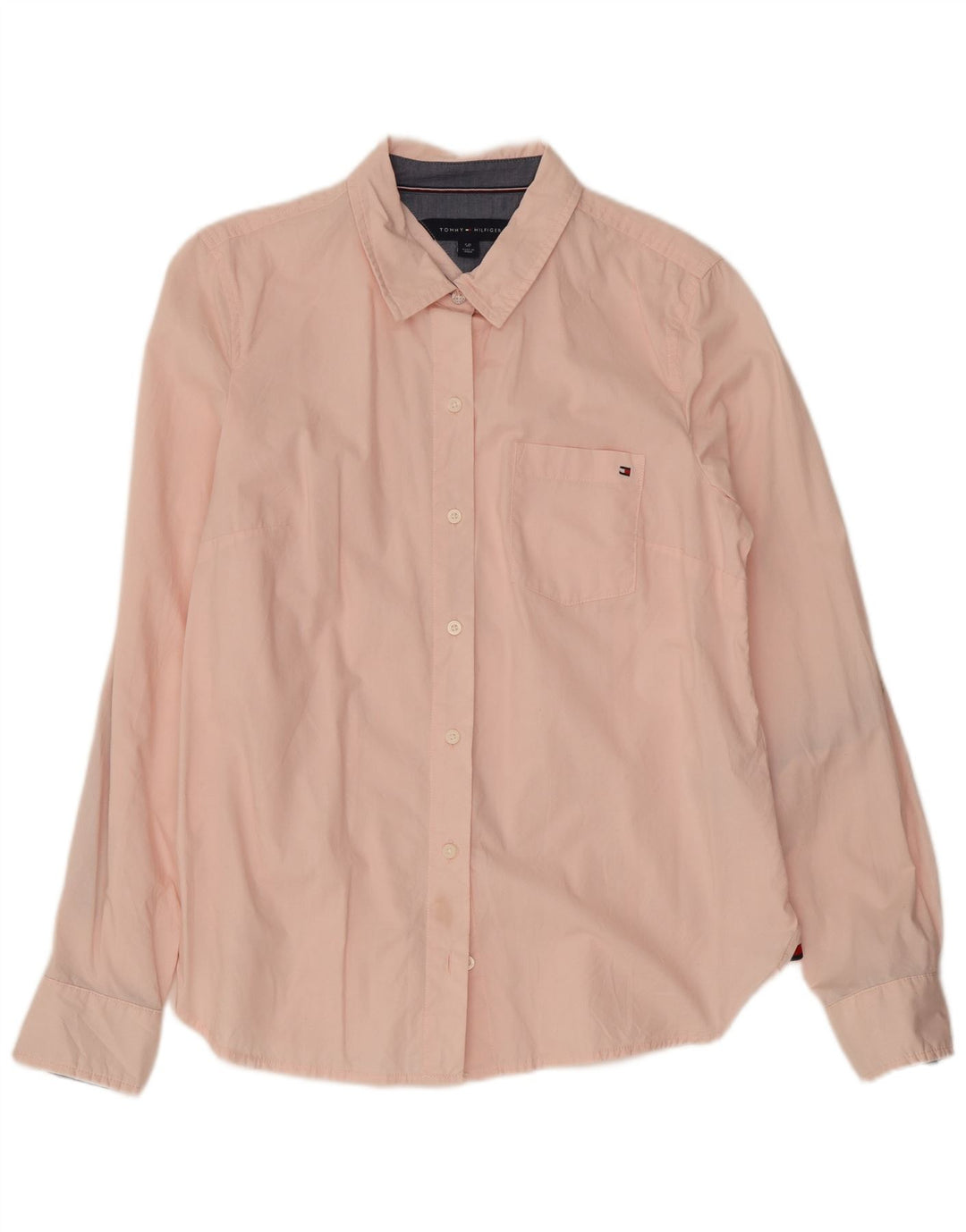 Tommy Hilfiger Damen-Hemd UK 10 Small Rosa Baumwolle