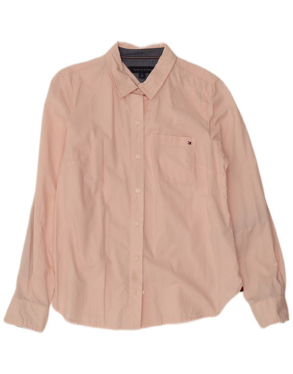 Tommy Hilfiger Damen-Hemd UK 10 Small Rosa Baumwolle