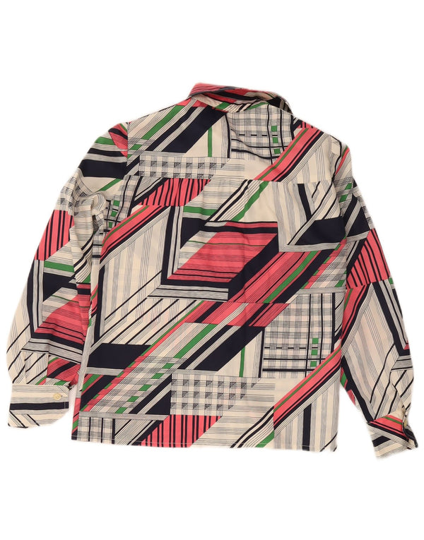 Vintage Damen Shirt UK 12 Medium Mehrfarbig Patchwork