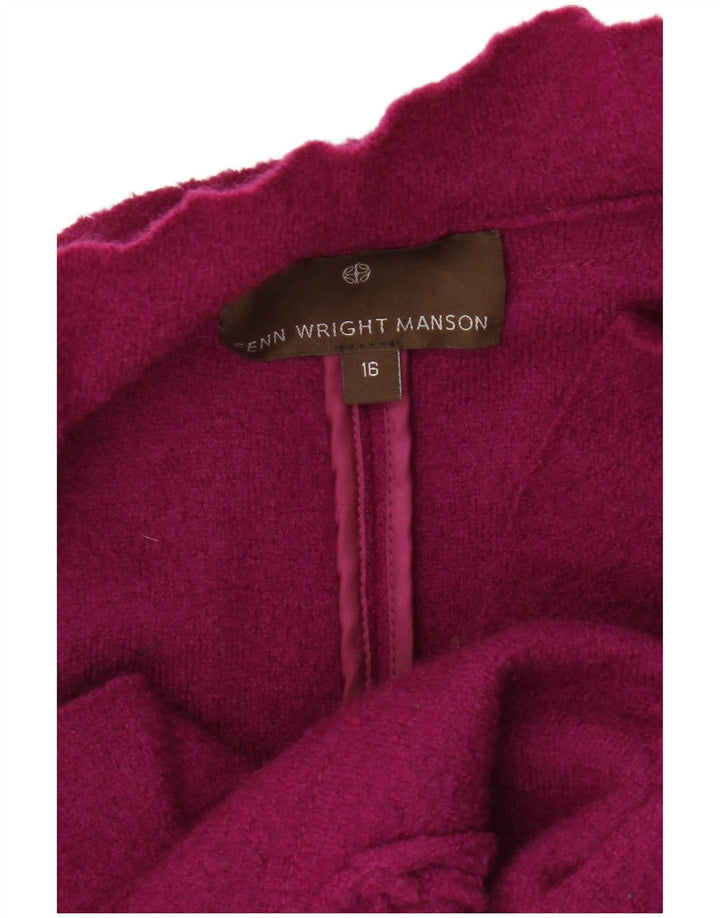 Fenn Wright Manson Damen 2-Knopf-Blazerjacke UK 16 Großes rosa Blumenmuster