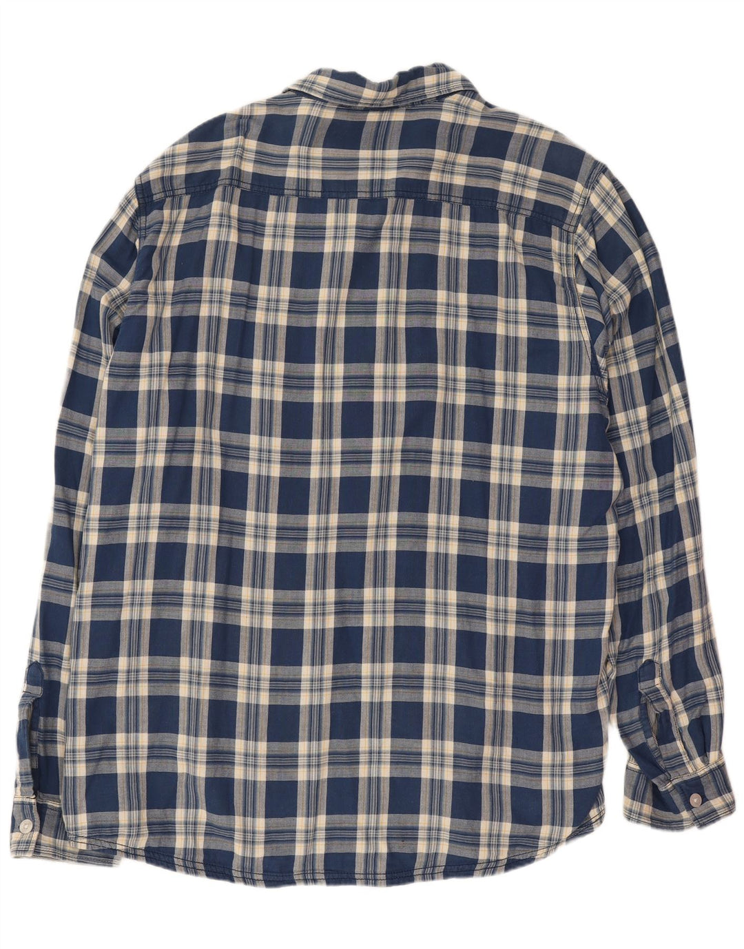 Weird Fish Herrenhemd 2XL Blau karierte Baumwolle